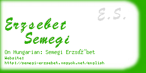 erzsebet semegi business card